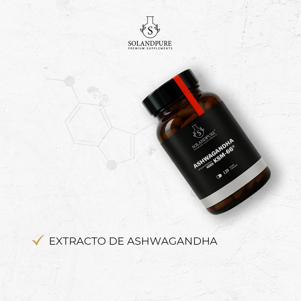 Ashwagandha KSM-66® 600mg | 120 Cápsulas Veganas | Extracto Estandarizado con Alta Concentración de Withanólidos | Energía, Vitalidad y Equilibrio Natural