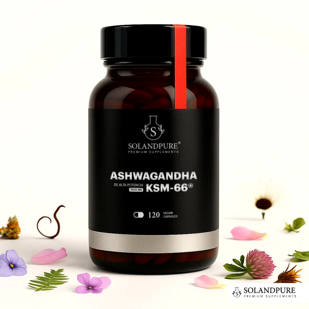 Ashwagandha KSM-66® 600mg | 120 Cápsulas Veganas | Extracto Estandarizado con Alta Concentración de Withanólidos | Energía, Vitalidad y Equilibrio Natural