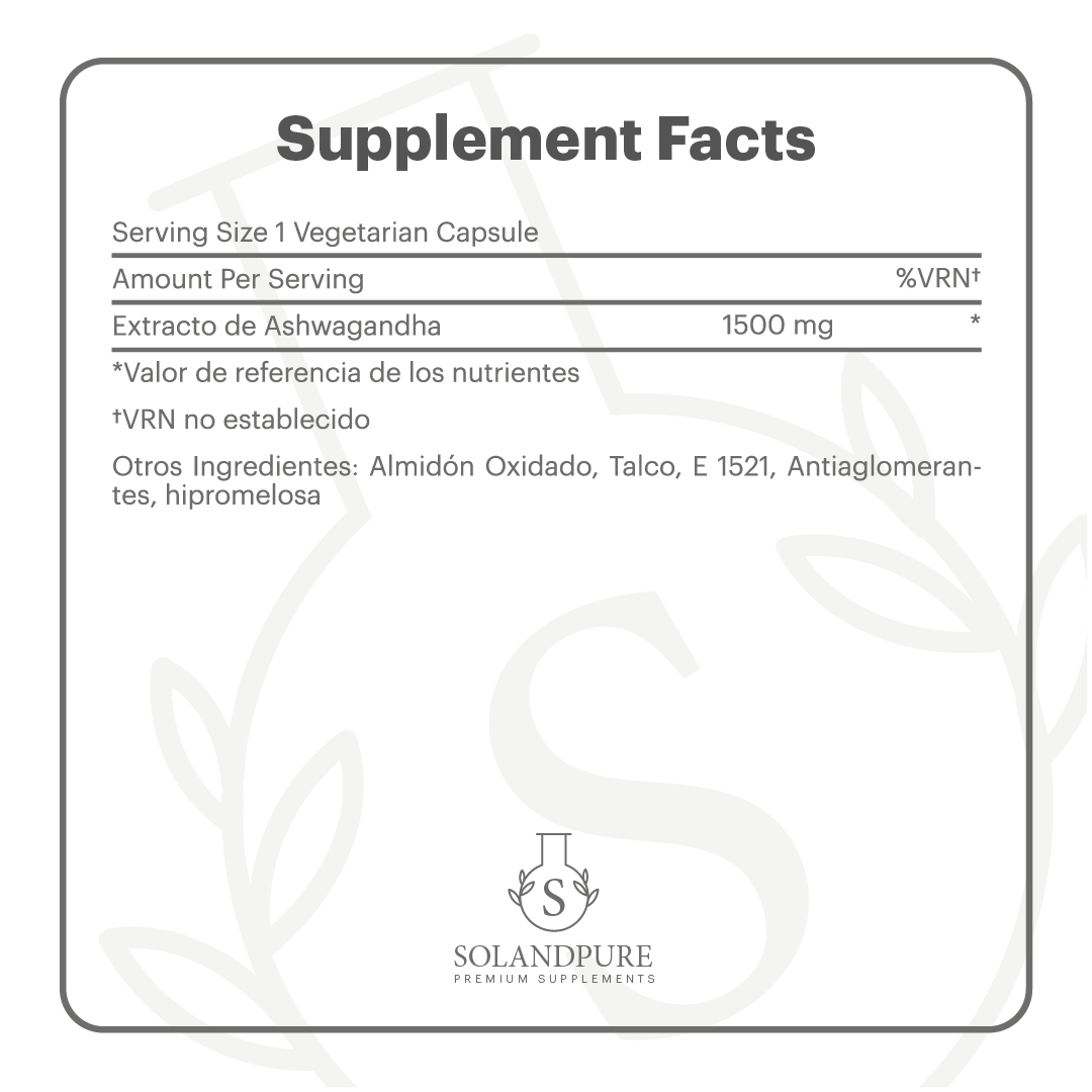 Ashwagandha KSM-66® 600mg | 120 Cápsulas Veganas | Extracto Estandarizado con Alta Concentración de Withanólidos | Energía, Vitalidad y Equilibrio Natural