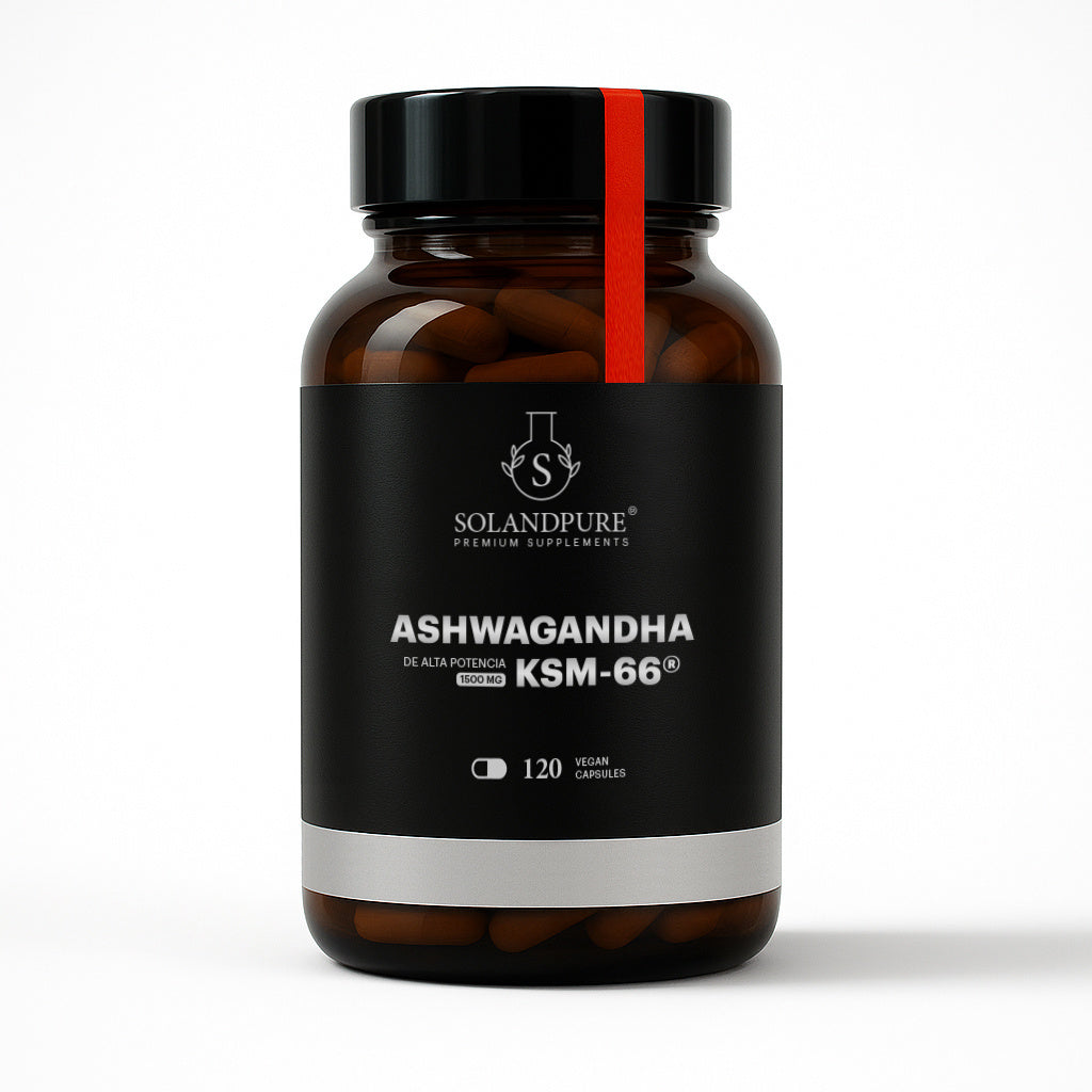 Ashwagandha KSM-66® 600mg | 120 Cápsulas Veganas | Extracto Estandarizado con Alta Concentración de Withanólidos | Energía, Vitalidad y Equilibrio Natural