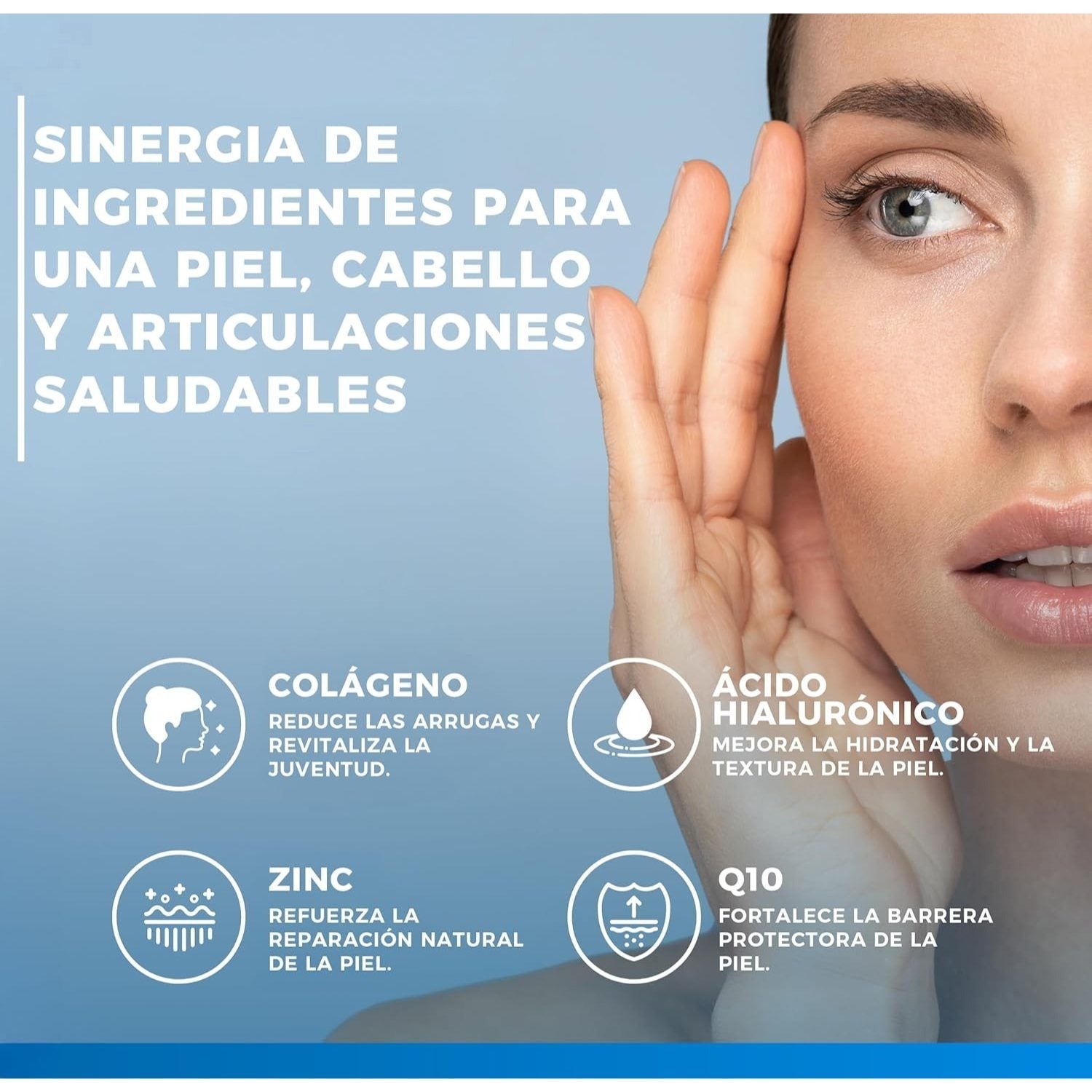 Colágeno y Ácido Hialurónico 180 Comprimidos, Colágeno Hidrolizado 2000mg con Biotina, CoQ10, Zinc, Selenio, Vitaminas C y D, Suplemento de Colágeno para Piel, Huesos y Articulaciones – Calidad COLLinstant